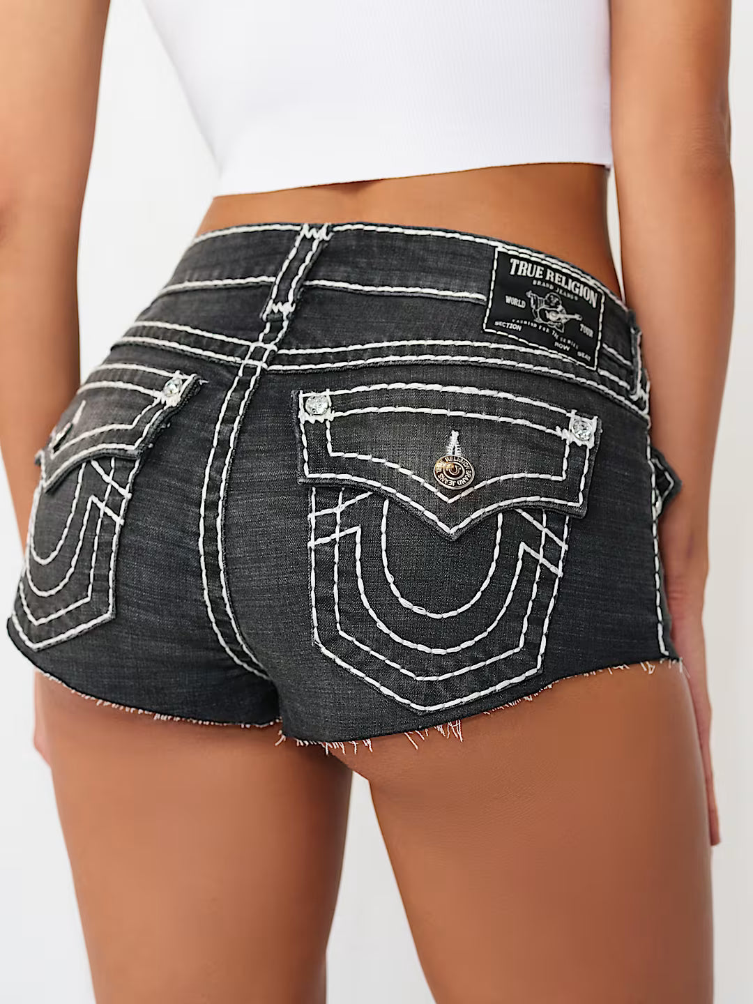 True Religion Spicy Mid Rise Super T Flap Short