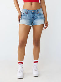 True Religion Joey Low Rise Flap Short