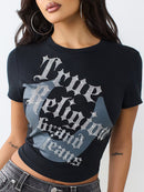 True Religion Crystal Horseshoe Baby Tee