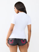 True Religion Crystal Horseshoe Crewneck Tee
