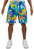 BLACK LEAF Soar Beyond Limits AOP Shorts – Vibrant All-Over Print Streetwear