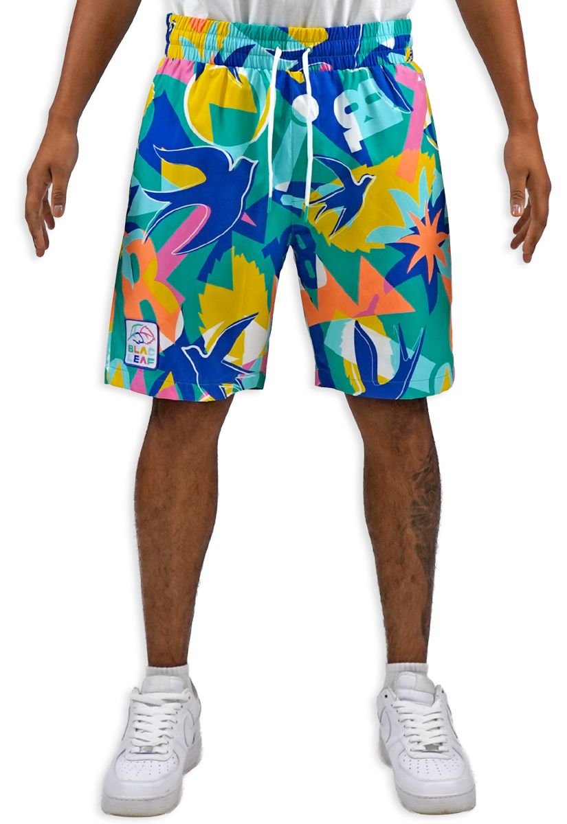 BLACK LEAF Soar Beyond Limits AOP Shorts – Vibrant All-Over Print Streetwear