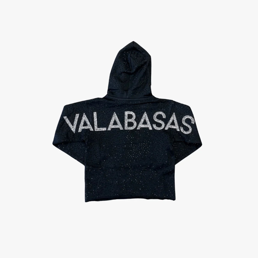 VALABASAS KIDS POPPIN RHINESTONE PULLOVER BLACK