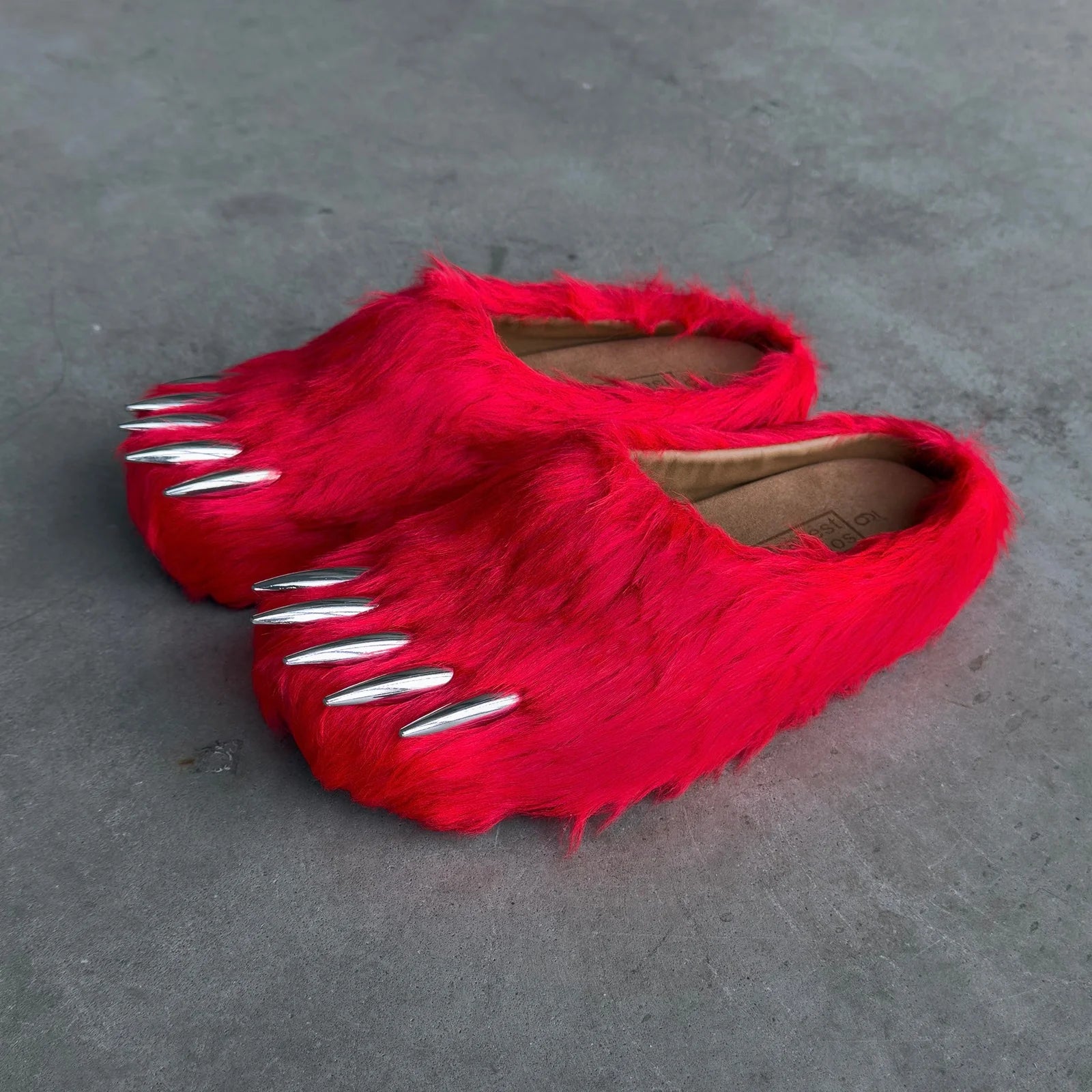 Bravest Studio Red Bear Claw Mules