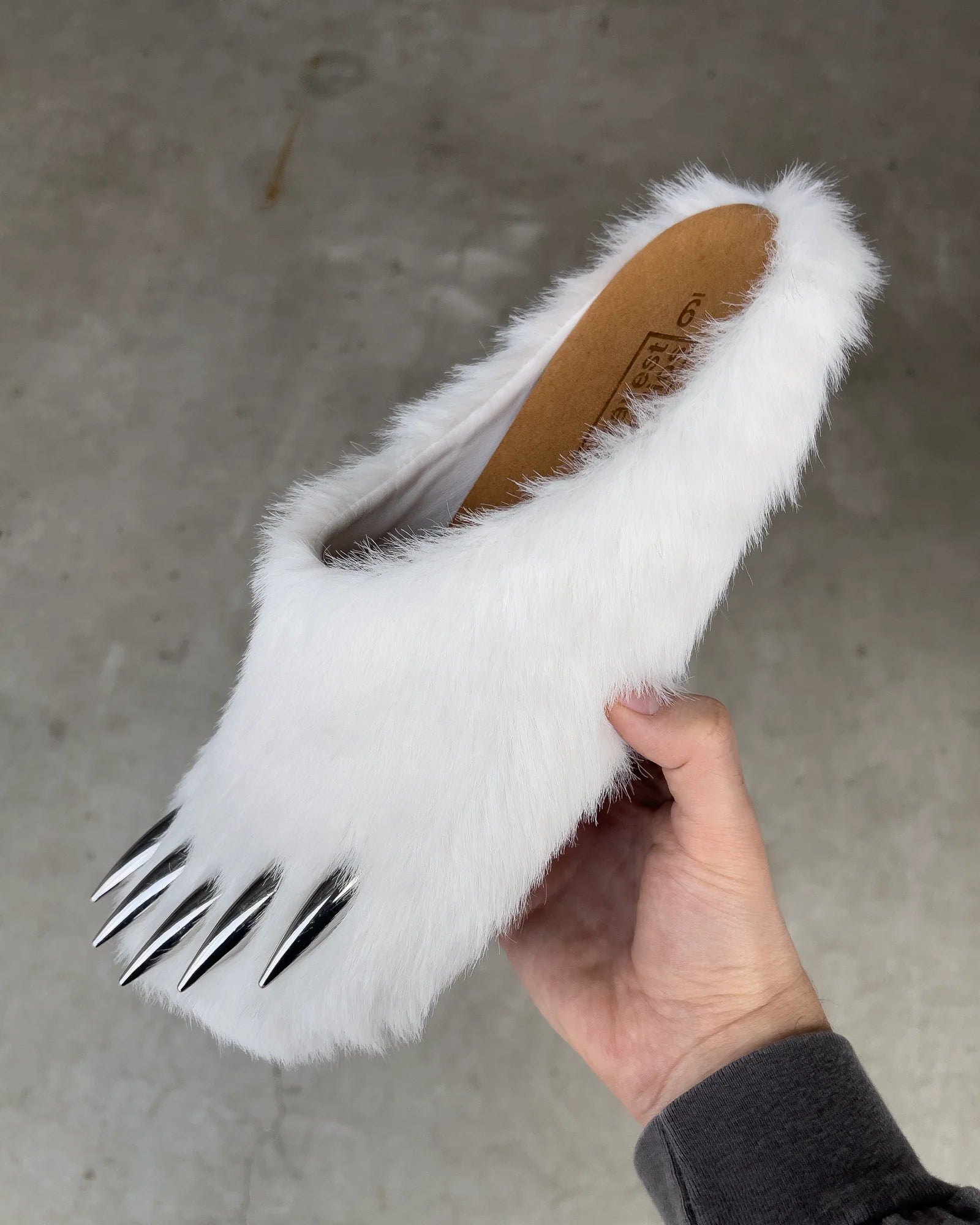 Bravest Studio White Bear Claw Mules