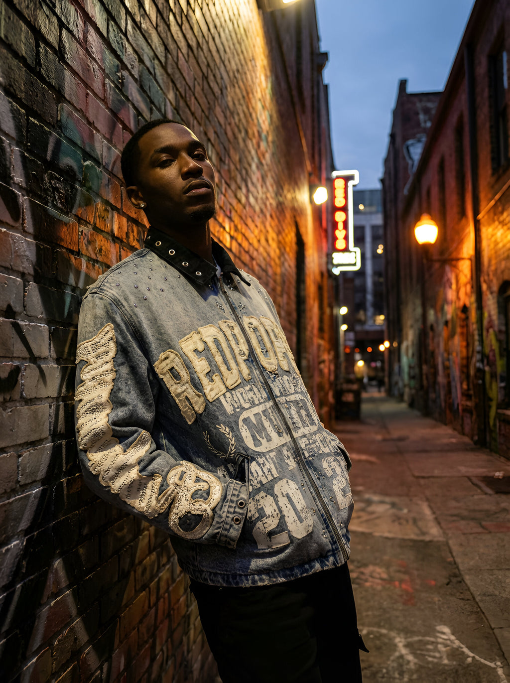 RED POPPY Men’s Denim Jacket – Blue Wash