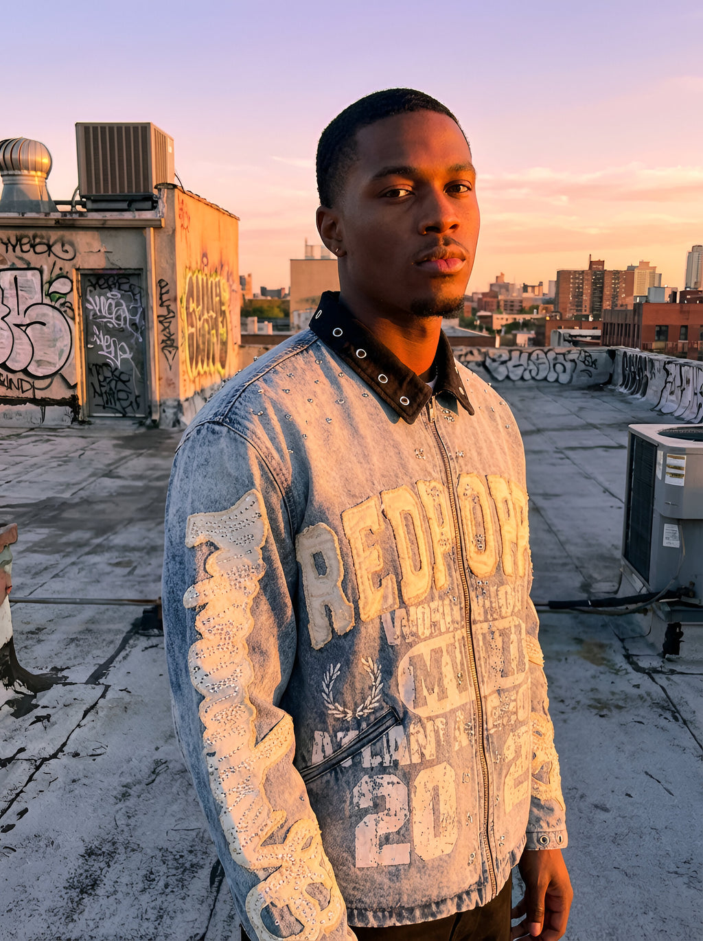 RED POPPY Men’s Denim Jacket – Blue Wash