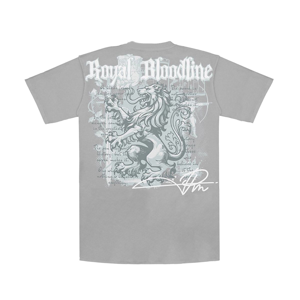 PREMIUM MILANO Royal Bloodline Crew Neck T-Shirt Gray