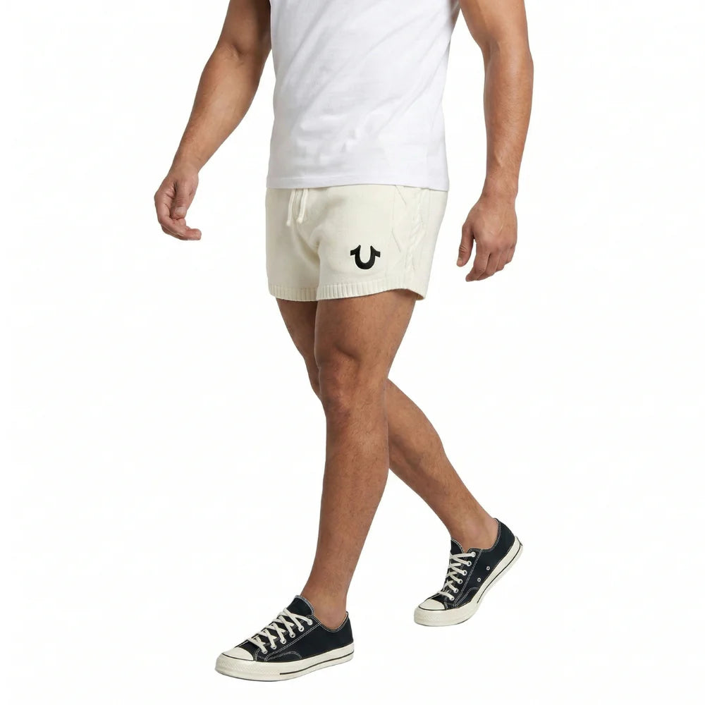 True Religion Logo Shorts – Premium Cotton Lounge Fit