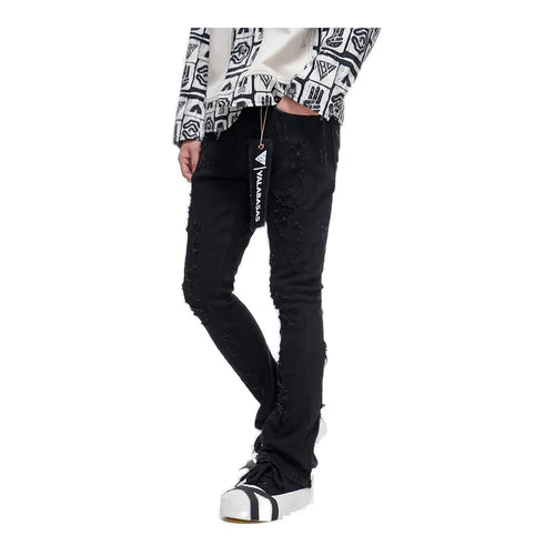 VALABASAS Steeltoe Stacked Jet Black Jean