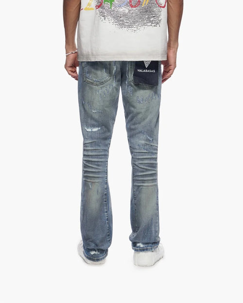 VALABASAS Graft Stacked Dirty Blue Jeans