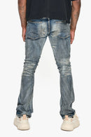 VALABASAS Hibit Vintage Blue Stacked Flare Jean