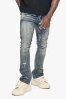 VALABASAS Hibit Vintage Blue Stacked Flare Jean