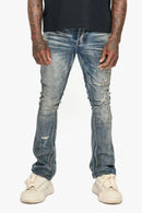 VALABASAS Hibit Vintage Blue Stacked Flare Jean