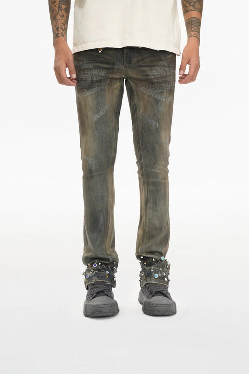 VALABASAS Ion Lt Dirt Vintage Wash Waxed Stacked Jean