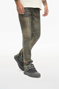 VALABASAS Ion Lt Dirt Vintage Wash Waxed Stacked Jean