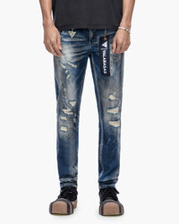 VALABASAS Leader Dark Blue Wash Skinny Jeans