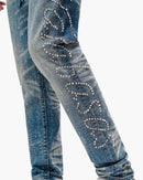 VALABASAS Licium Dark Blue Skinny Jeans