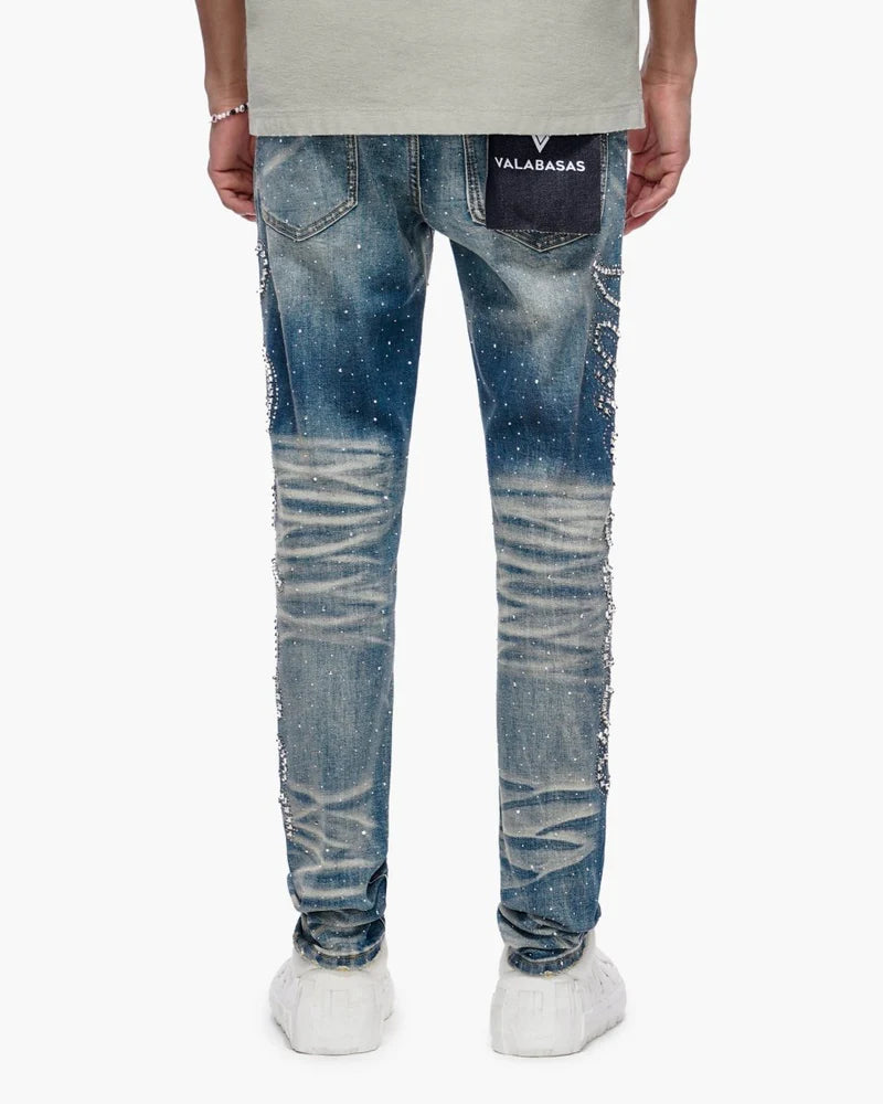 VALABASAS Licium Dark Blue Skinny Jeans