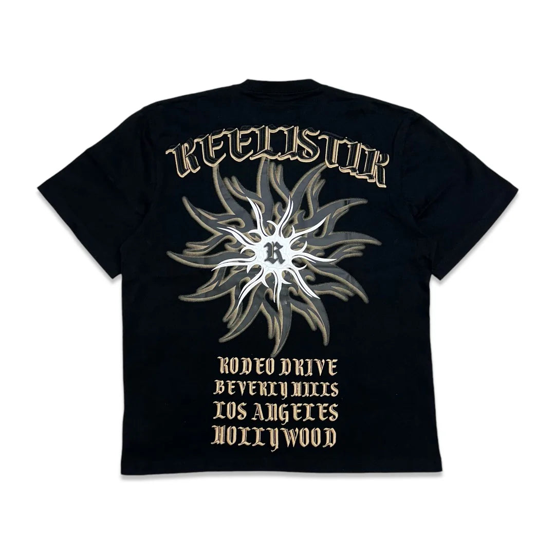 Reelistik Black Hollywood Graphic T-Shirt – Premium Streetwear Tee