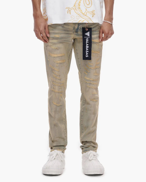 VALABASAS Repair Skinny Vintage Wash Jeans