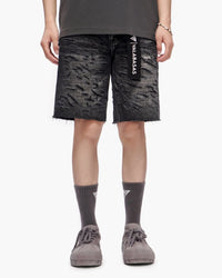 Valabasas Scrape Shorts Grey Wash