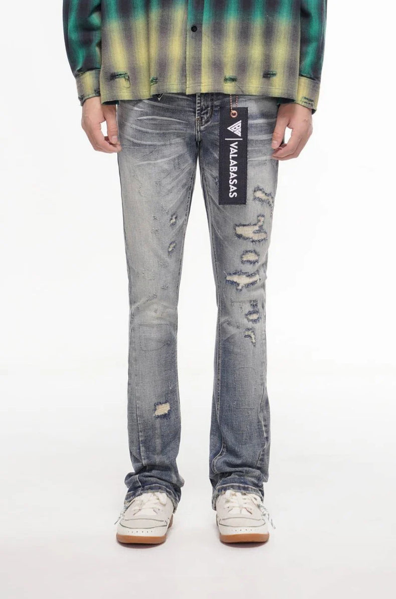 VALABASAS Static Blue Wash Stacked Jeans