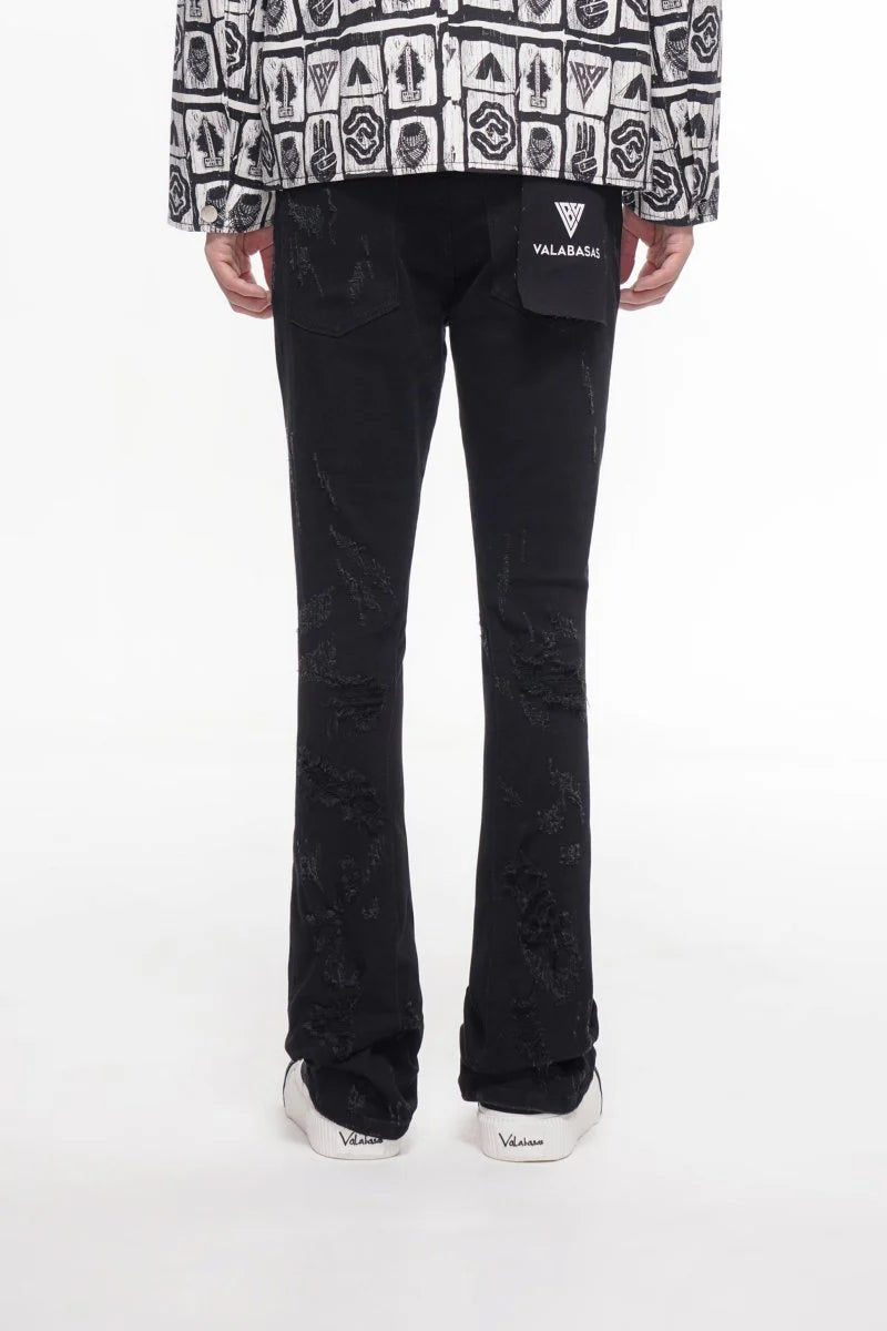 VALABASAS Steeltoe Stacked Jet Black Jean