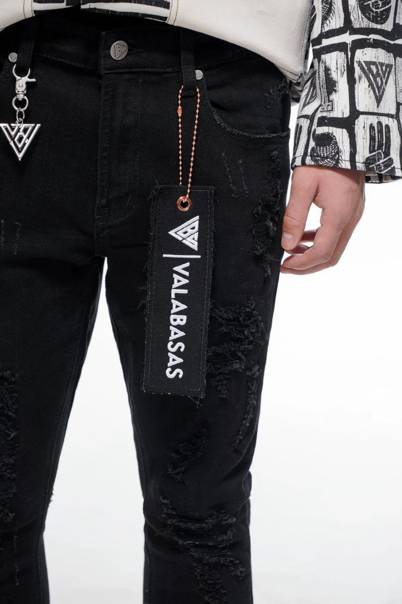 VALABASAS Steeltoe Stacked Jet Black Jean