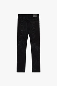 VALABASAS Tearaway Skinny Black Jeans