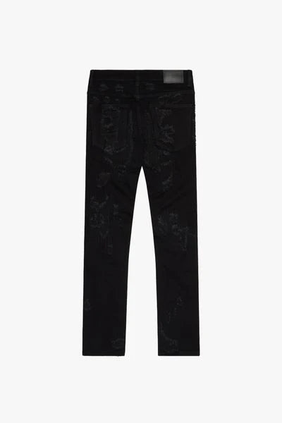VALABASAS Tearaway Skinny Black Jeans